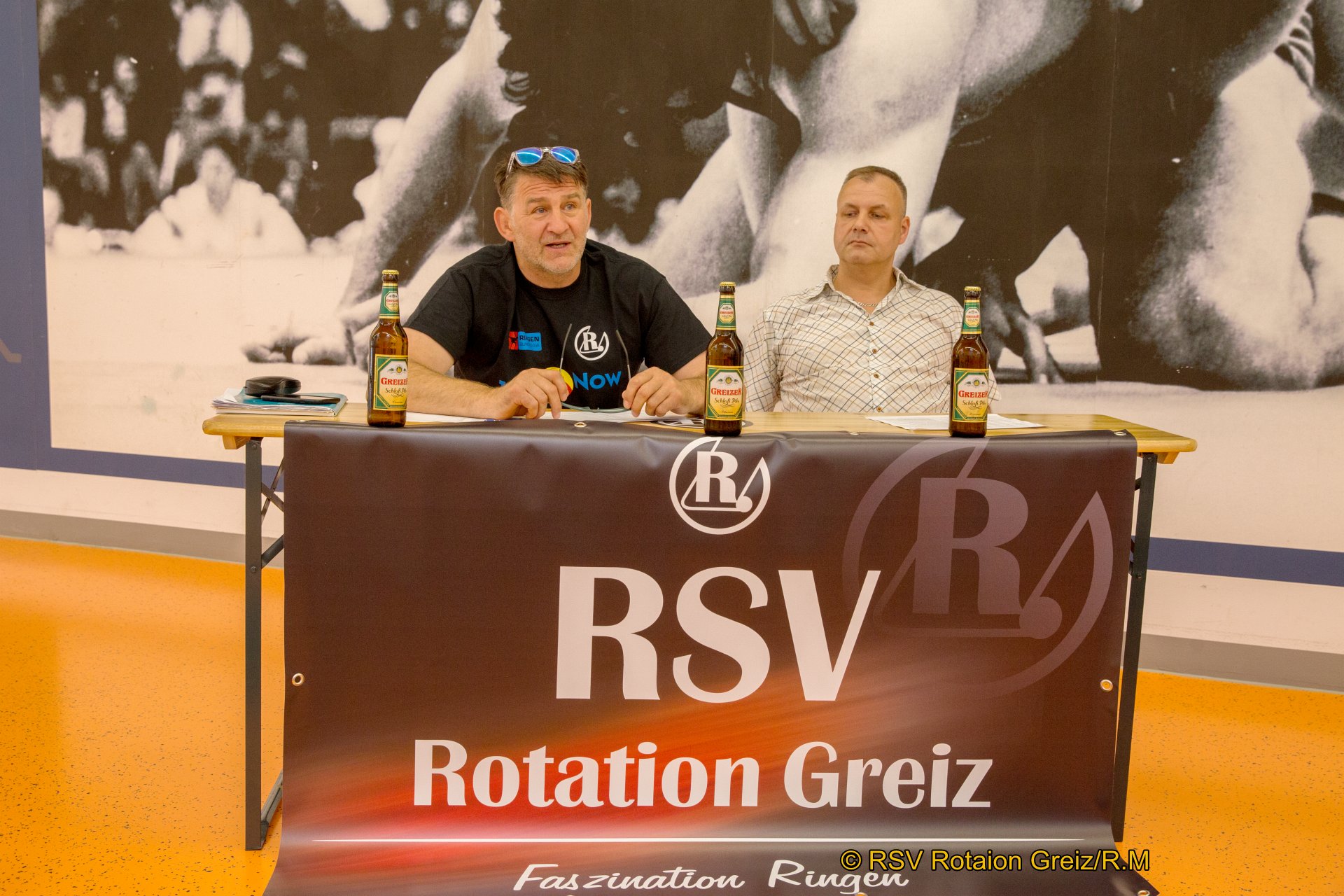 Pressekonferenz des RSV Rotation Greiz mit Trainer Tino Hempel und Präsident Thomas Fähndrich