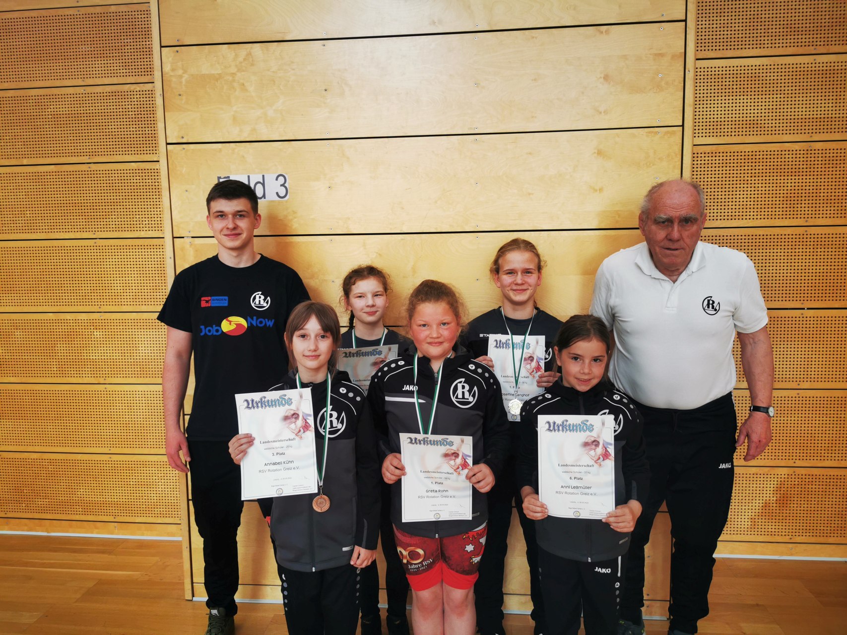 Greizer Mädchen - Team mit fünften Platz bei den Sachsenmeisterschaften